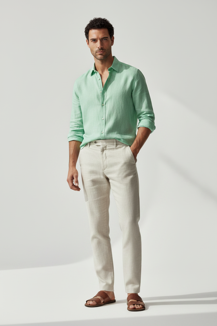Camisa verde menta