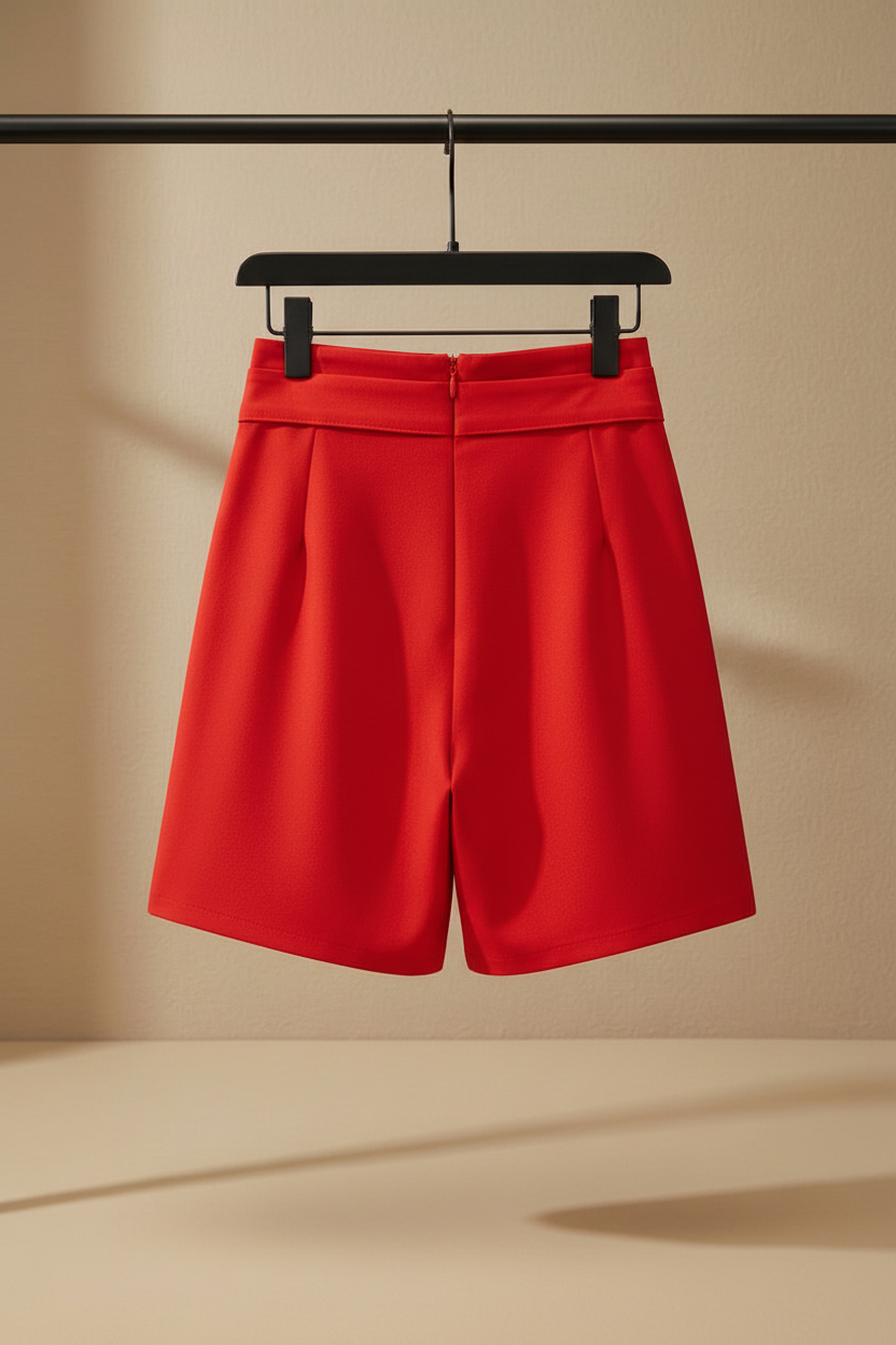 Shorts rojos trasera