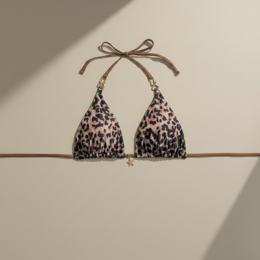 Top bikini leopardo