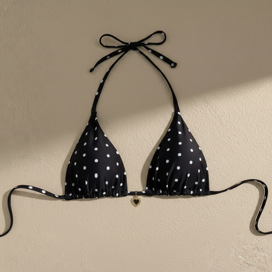 Top bikini lunares