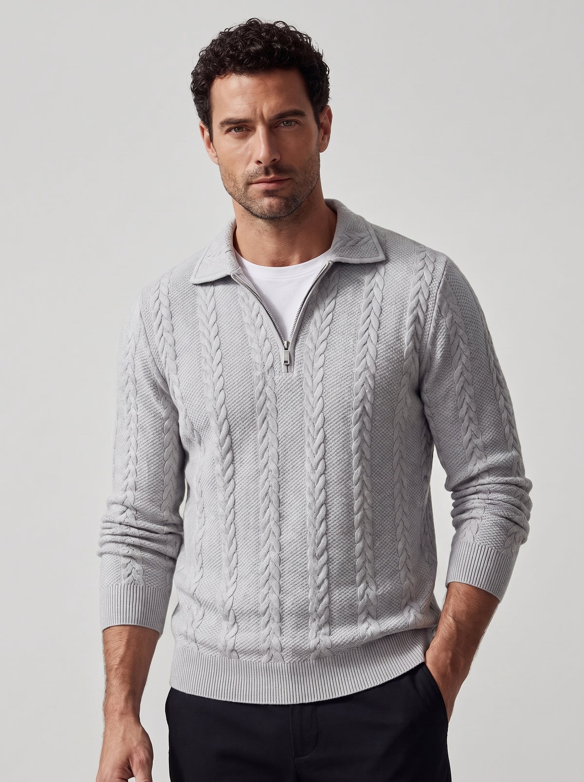 MARCO | JERSEY CUELLO POLO TRENZADO