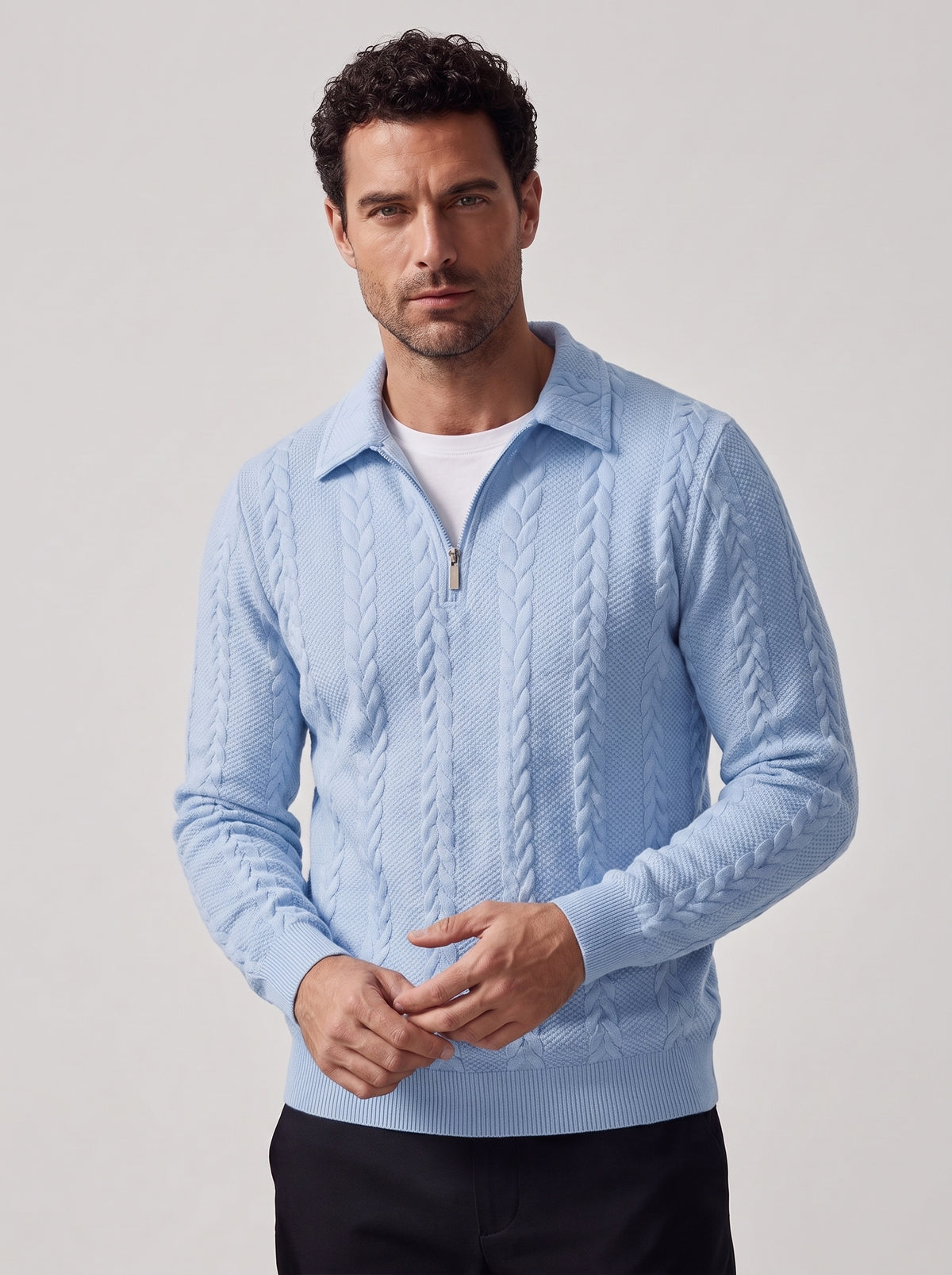 MARCO | JERSEY CUELLO POLO TRENZADO