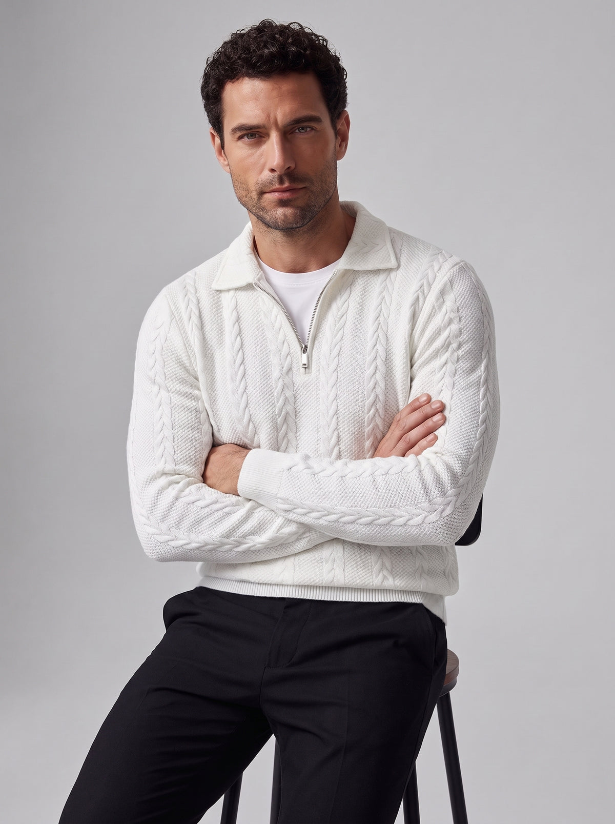 MARCO | JERSEY CUELLO POLO TRENZADO