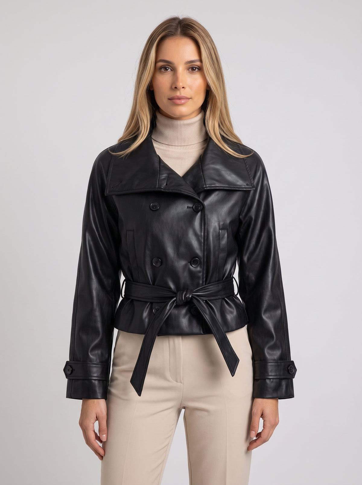 MARGOT | TRENCH CORTO EFECTO PIEL