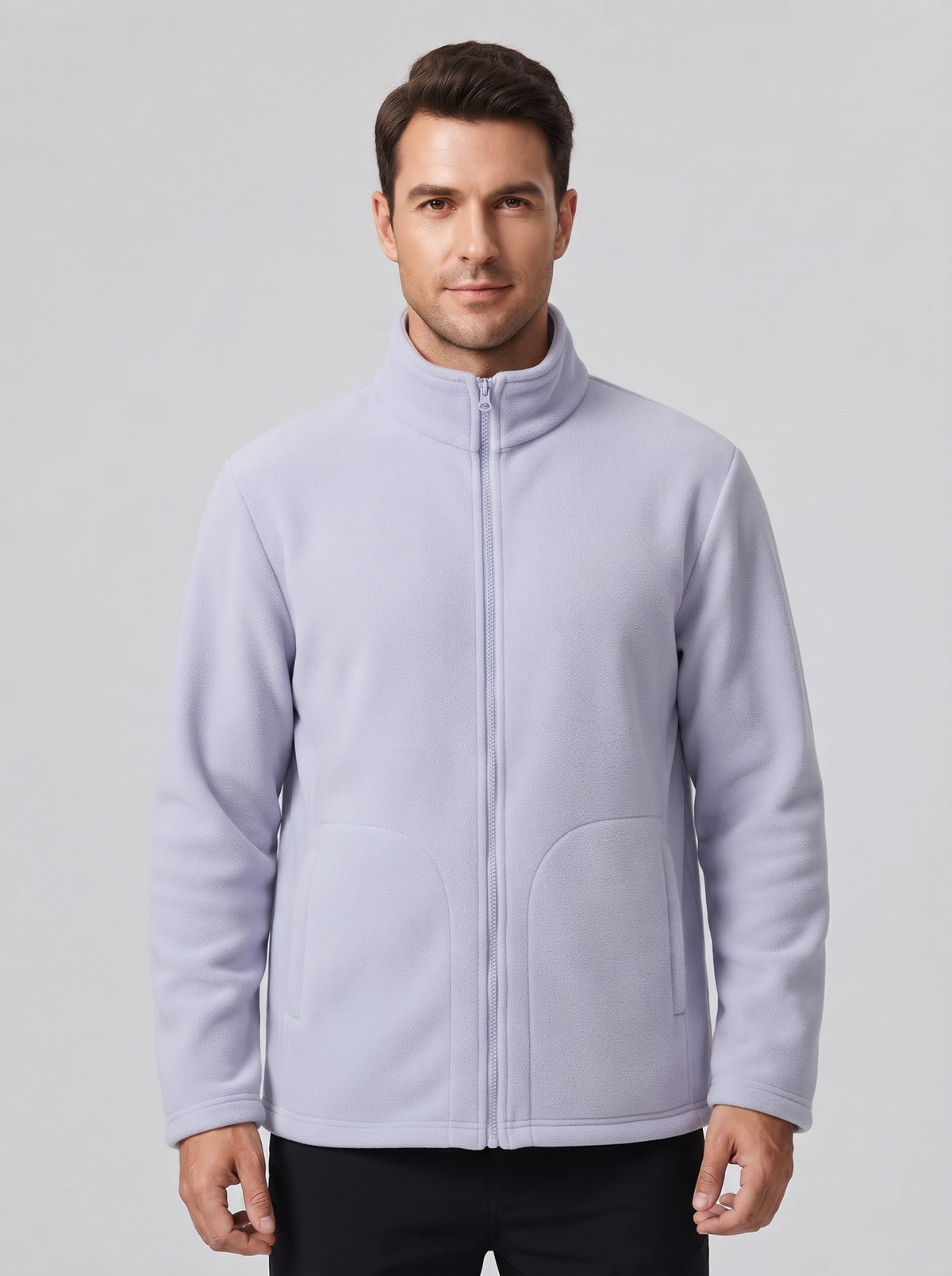 Chaqueta 3 en 1 con capucha ajustable, cremallera y bolsillos, violeta claro