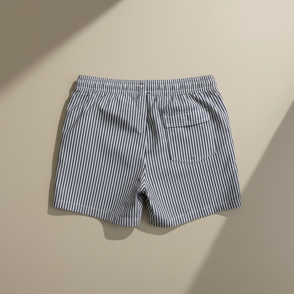 Bañador trasera flat lay con sombra