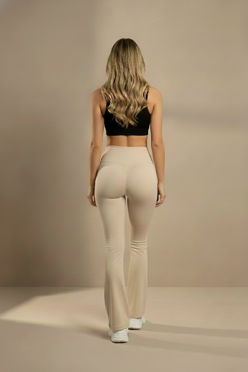 Beige espalda con ruched