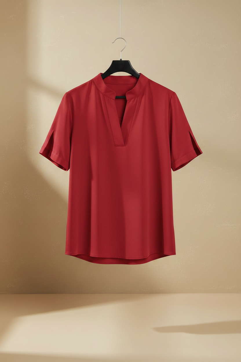 Blusa roja percha negra hilo