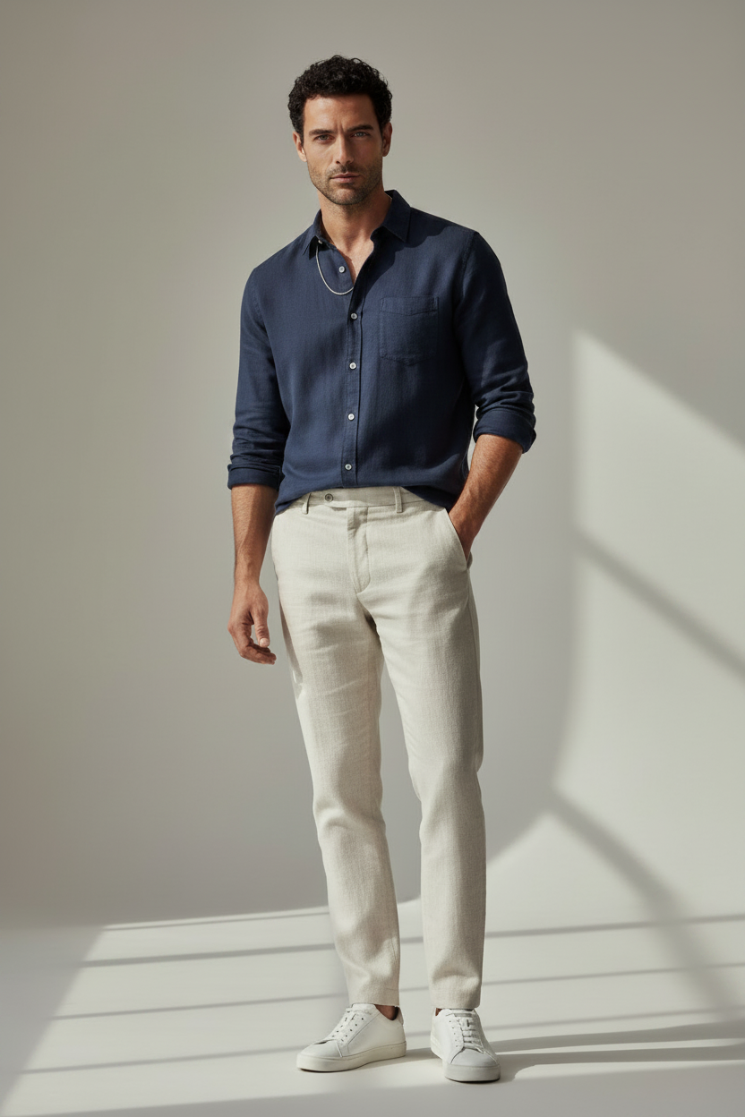Camisa azul marino