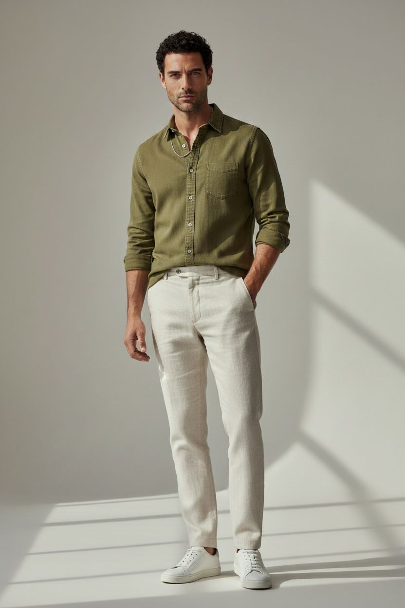 Camisa verde oliva