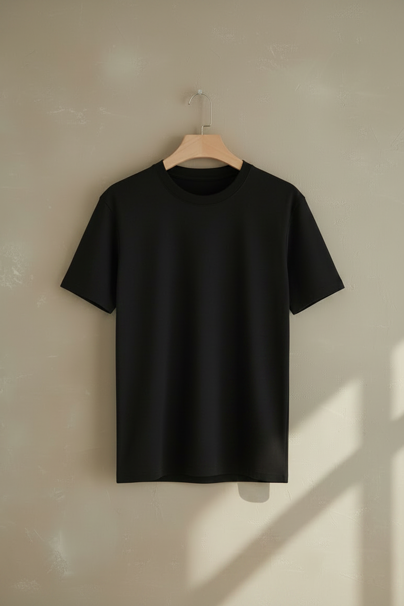 Camiseta negra frontal
