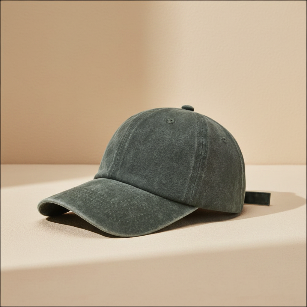 Gorra negra detalle fondo greige