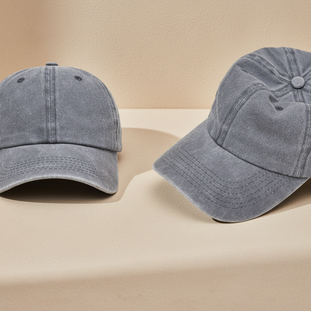 Gorras grises fondo greige