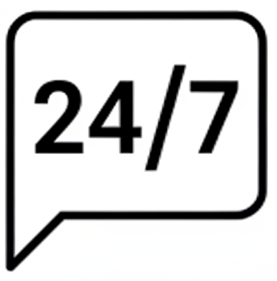 Icono atención al cliente 24/7
