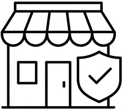Icono tienda acreditada trazo más grueso