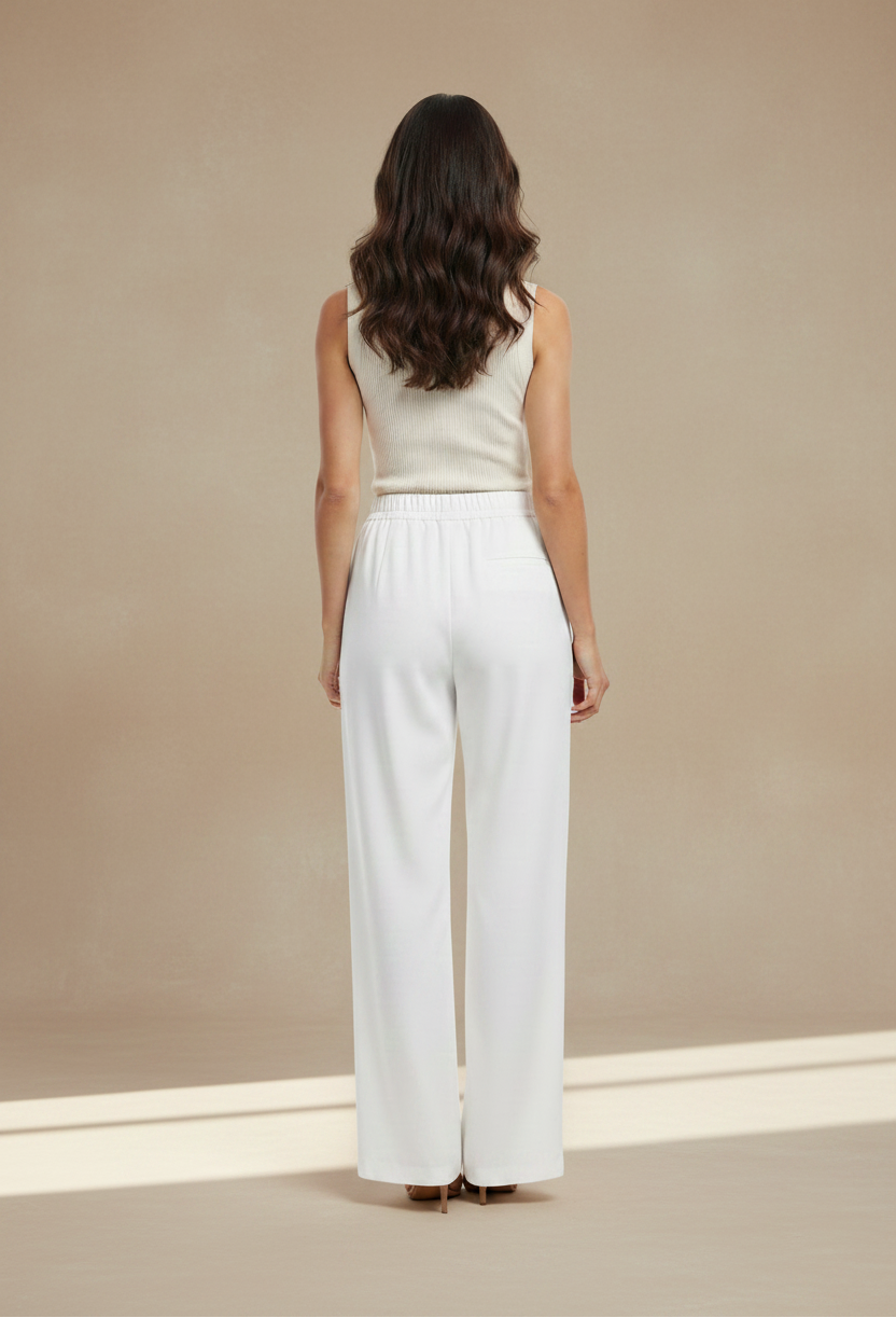 Modelo espalda blanco