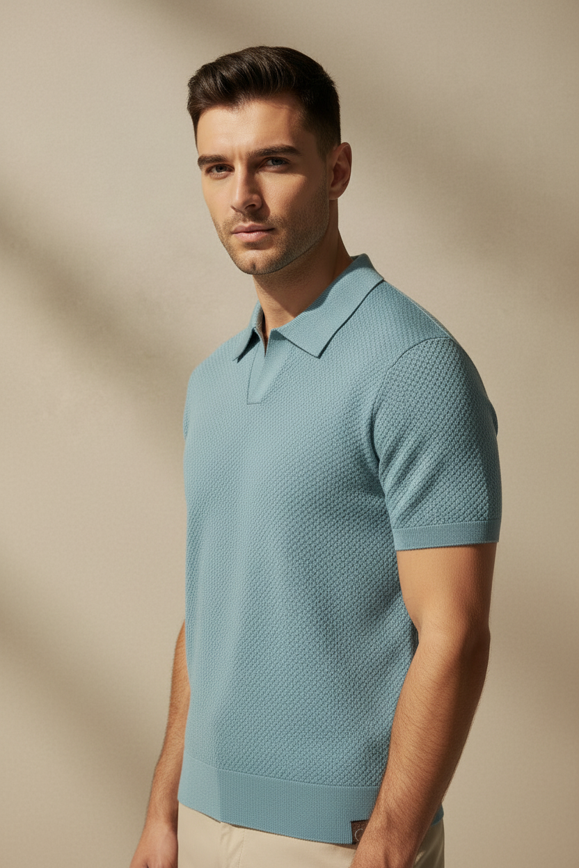 Modelo polo - de lado mirando cámara
