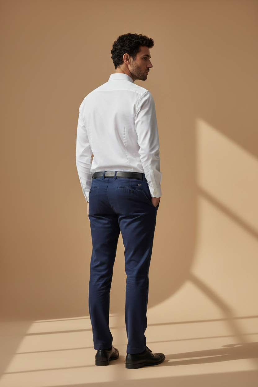 Pantalón azul marino espalda
