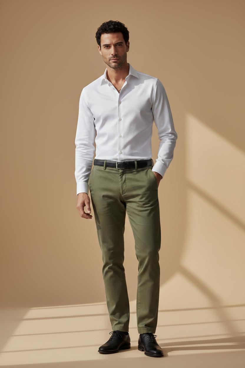 Pantalón verde oliva frente