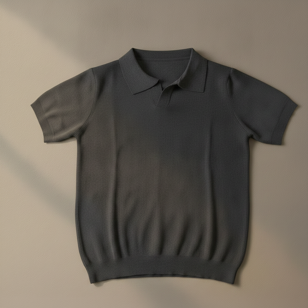 Polo knit gris oscuro