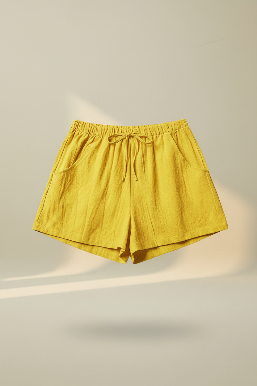 Shorts lino amarillo vivo