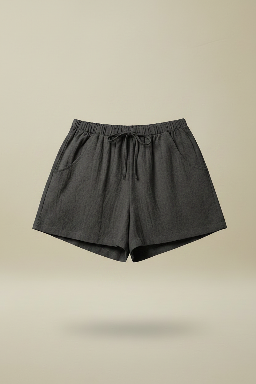 Shorts lino gris oscuro