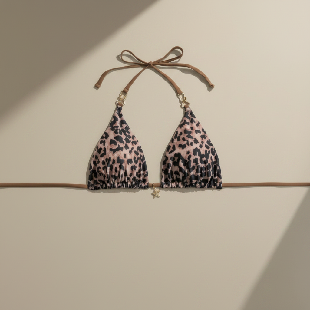 Top bikini leopardo