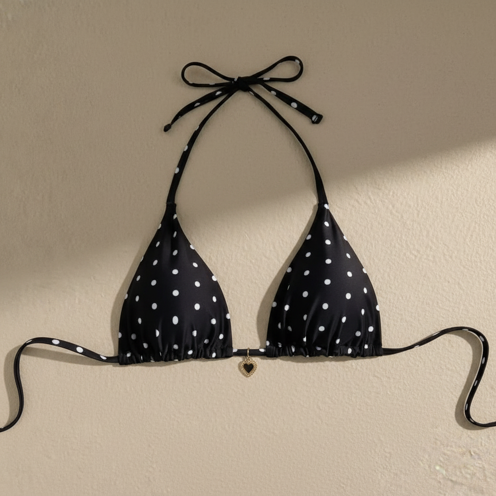 Top bikini lunares