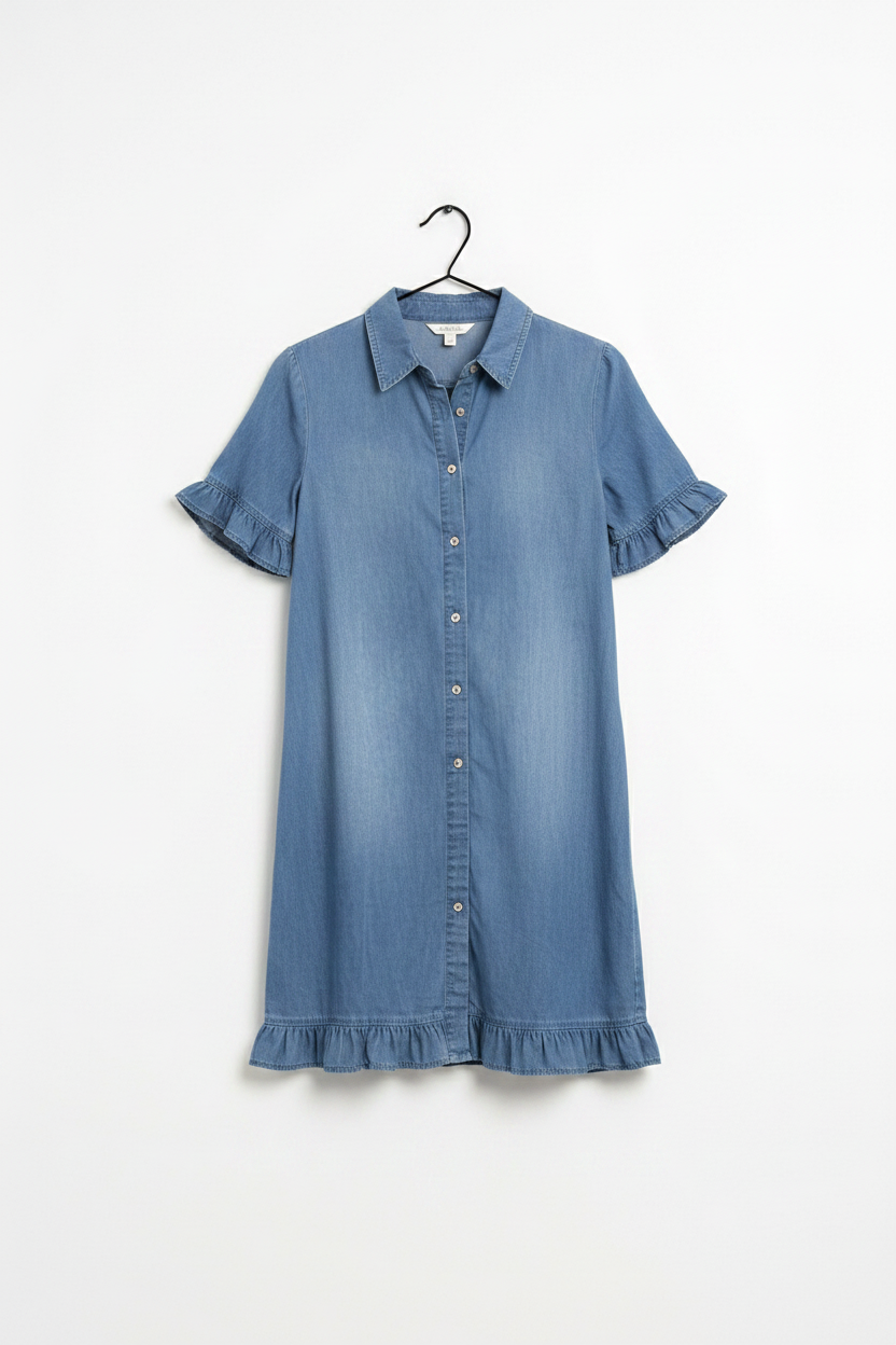 Vestido azul - percha negra