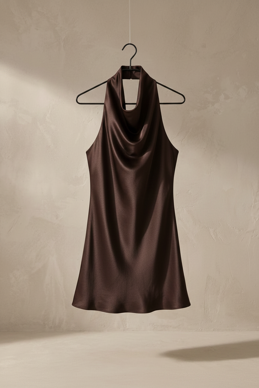 Vestido marrón cacao
