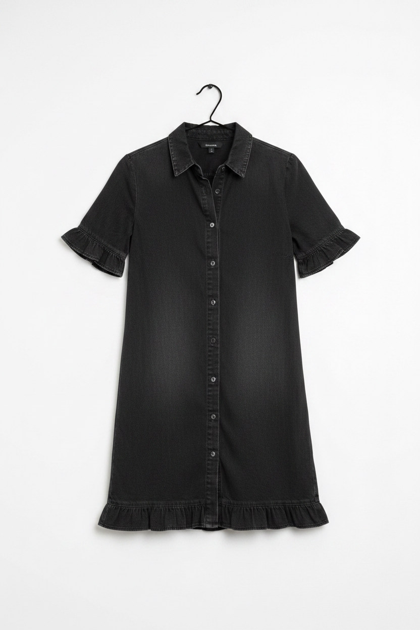 Vestido negro - percha negra