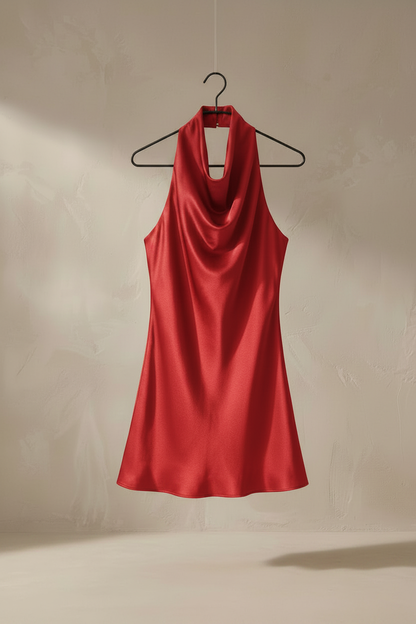 Vestido rojo menos brillo